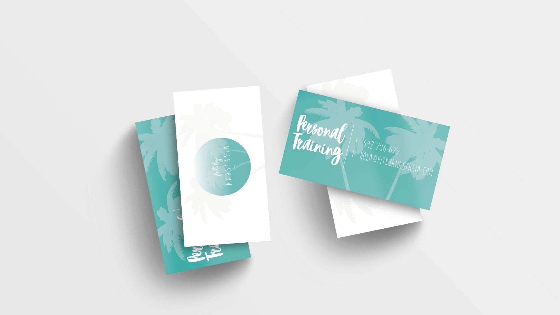logo design on business cards mockup