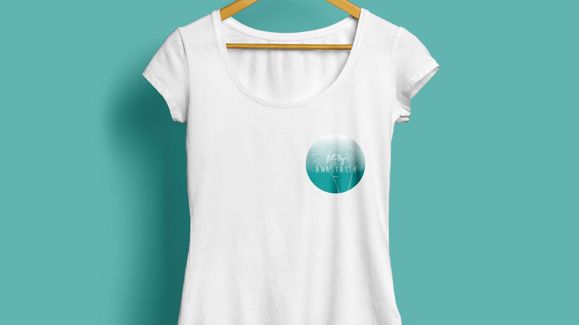 logo design on t-shirt mockup