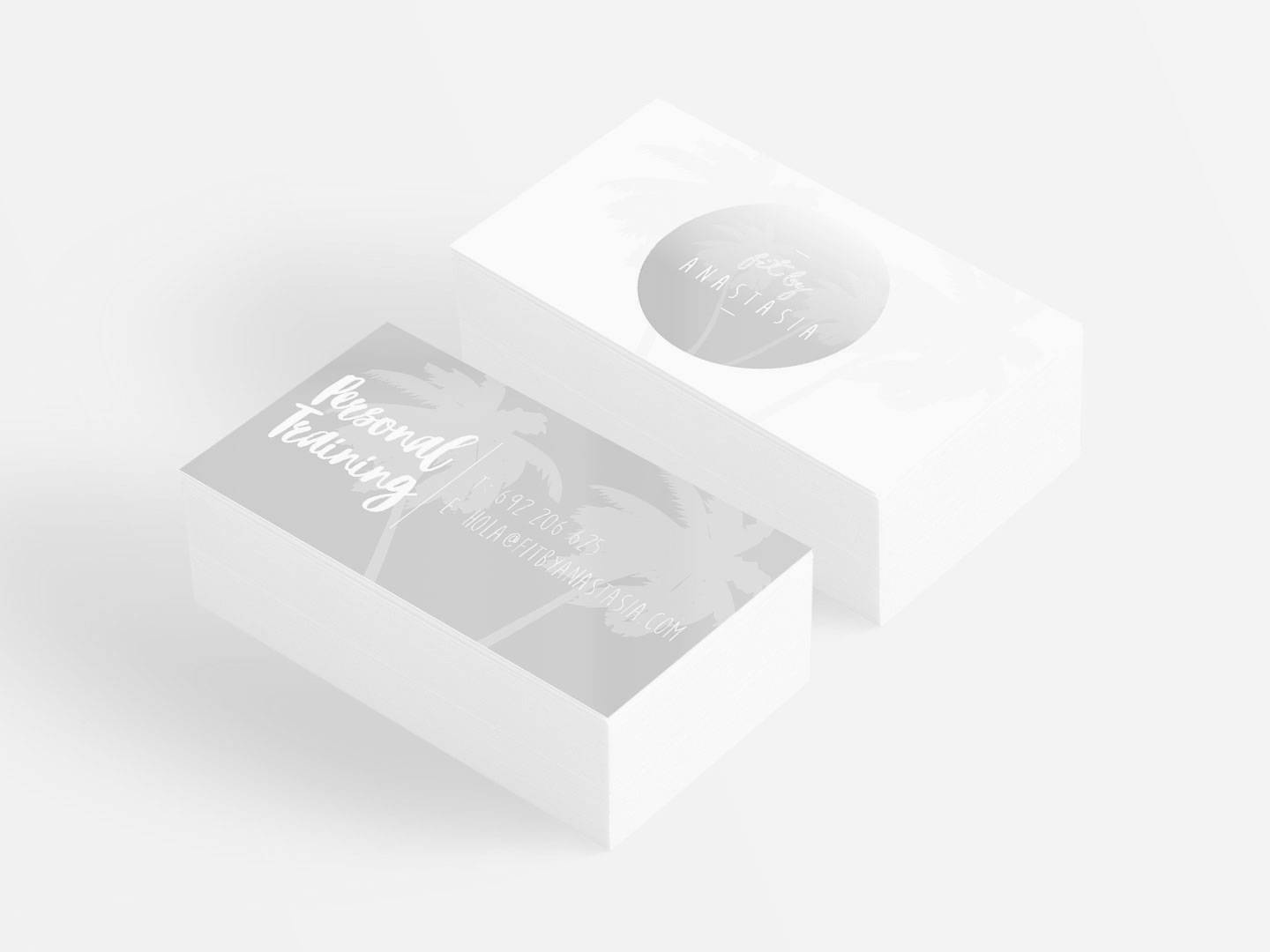 logo design on business cards mockup 2
