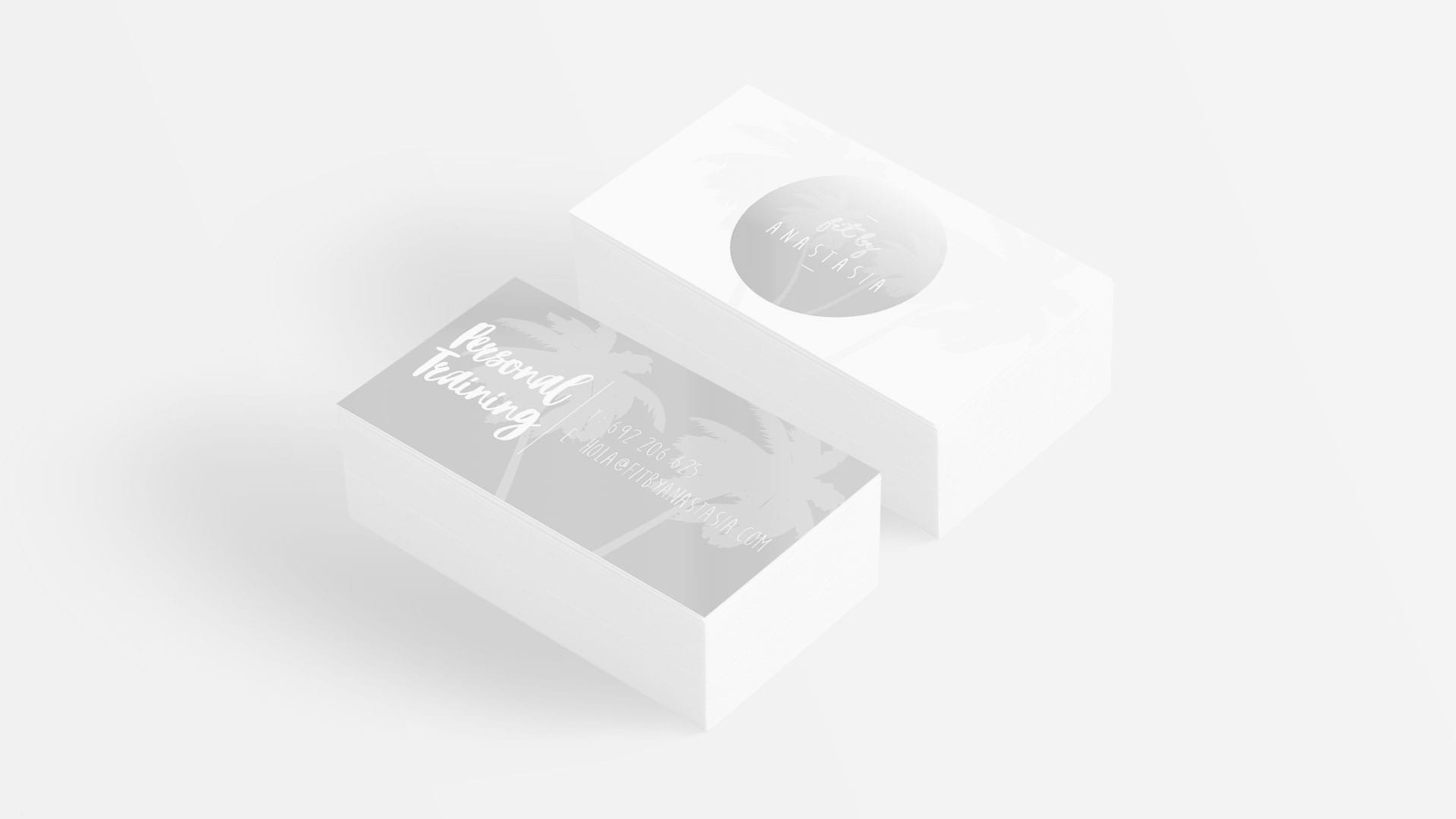 logo design on business cards mockup 2